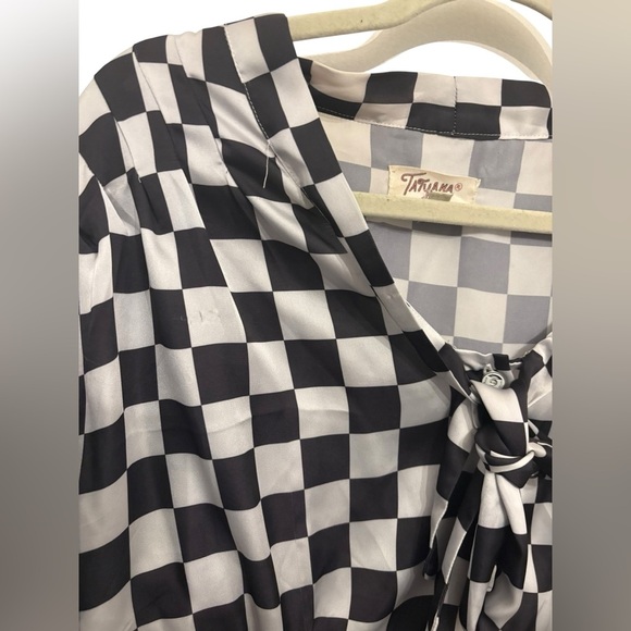 Tatyana Black and White Checkered Button Down Shirt - Picture 5 of 5